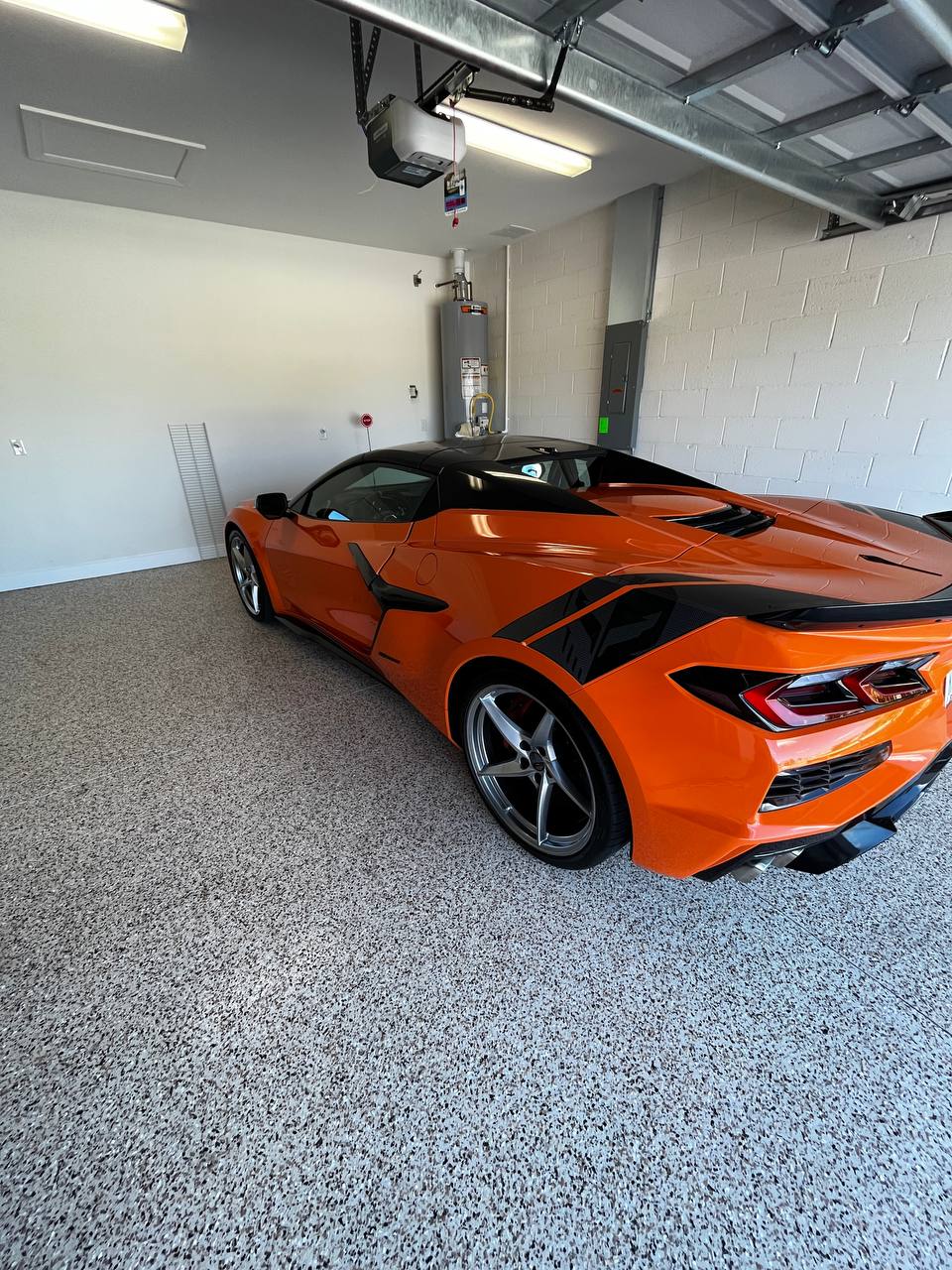 Orange Corvette C8 Rear